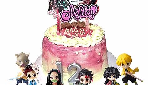 Buy 6pcs Demon&n Slayer Cake Topper De-mon Slayer Theme Party Supplies, Birthday Cake Decoration