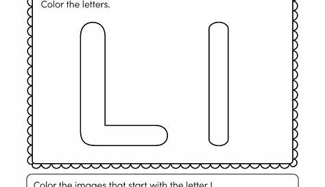 letter l printable worksheets