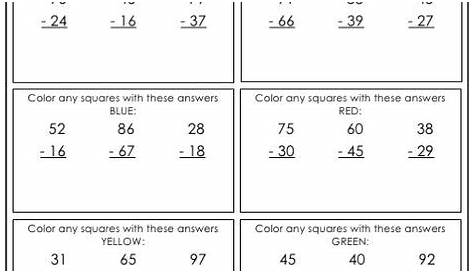math color by number 2nd grade