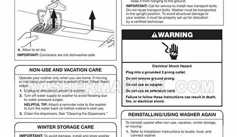 Whirlpool WFW560CHW Washing Machine Use & Care Guide