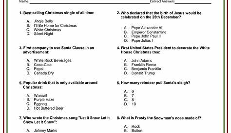 6 Best Images of Easy Christmas Trivia Printable - Free Printable