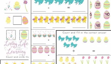 FREE Easter Kindergarten Math Worksheets