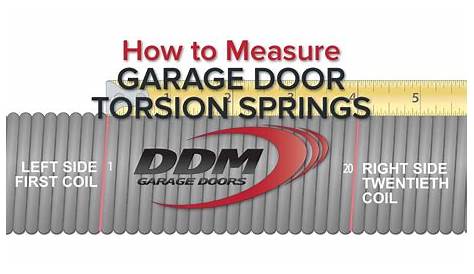garage door torsion spring tension chart