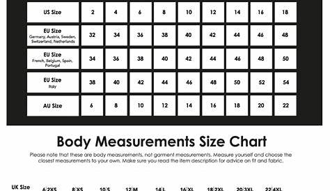 shein size chart us