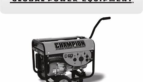 Champion Power Equipment Portable Generator 46595 User Guide