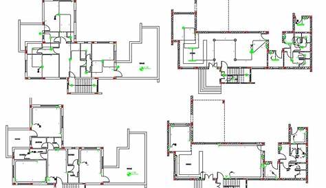 detailed house plan with electrical wiring