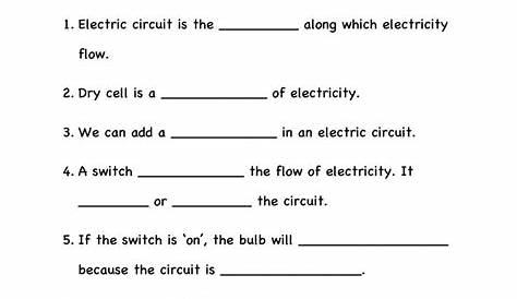 an electric circuit worksheet with the words b, choose the correct