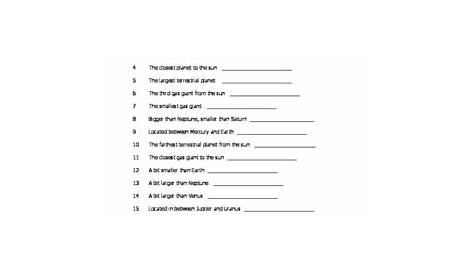 Planet Worksheet by William Luders | Teachers Pay Teachers