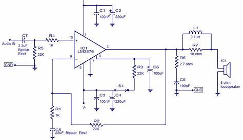 50W audio amplifier LM3876 | Circuits-Projects