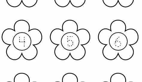 flower math worksheets preschool