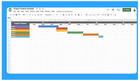 Google sheets project timeline template