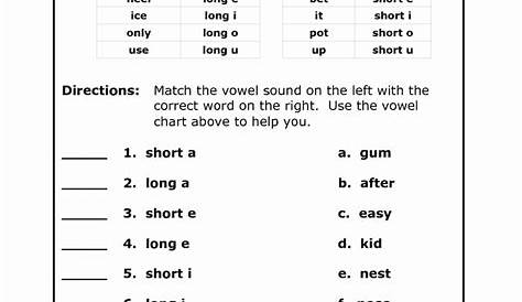 long a sound words worksheet