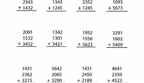 math sheets for 4th graders