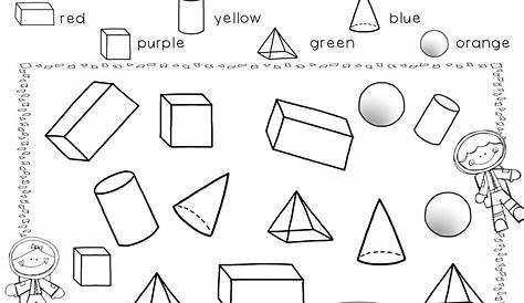 preschool 3d shapes worksheets printable free