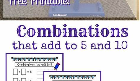 combinations of 10 and combinations of 5 with a free printable ⋆ R.E.A