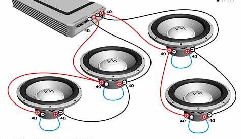 how to wire 4 8 ohm speakers