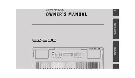 yamaha ez 300 owner's manual