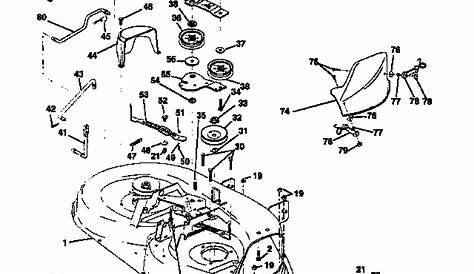 42" MOWER DECK Diagram & Parts List for Model 917257640 Craftsman-Parts