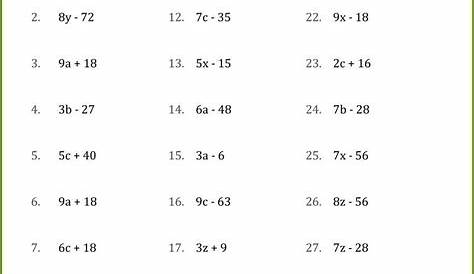 Factoring Polynomials Worksheet With Answers Algebra 2 Worksheets