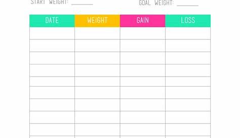 7 Best Week Chart Printable Weight Loss PDF for Free at Printablee