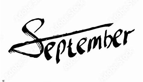 "September. Composition Drawing. Perfect Hand Drawn illustration. Hand