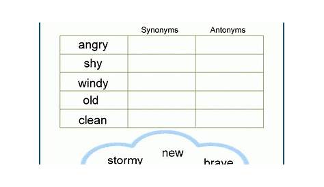 Synonyms And Antonyms Worksheet Pdf - harddrive1tbportableseagate