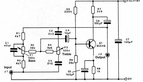 Tone Control Circuit Diagram With Pcb Layout - LM1036 Stereo Tone