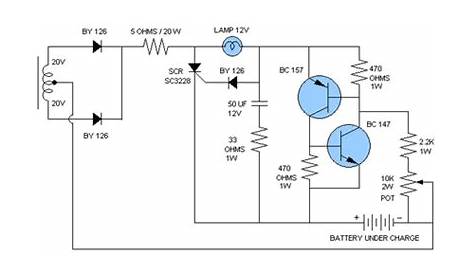 Car Battery Charger | Circuit Diagram | Car battery charger, Battery