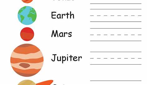 Outer Space Worksheets for Kids | Activity Shelter