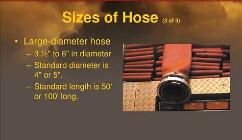 fire hose sizes chart