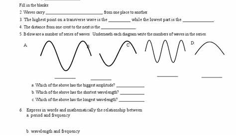 Waves Worksheet