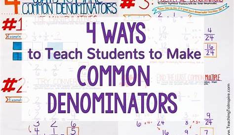 teaching least common denominator