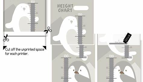 Bear Height Chart Penguin Growth Chart Seal Wall Chart - Etsy