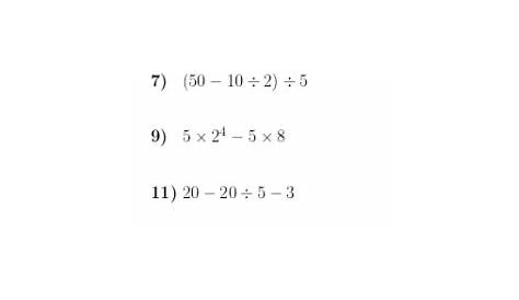 Order of operations (advanced) worksheet (with answers) | Teaching