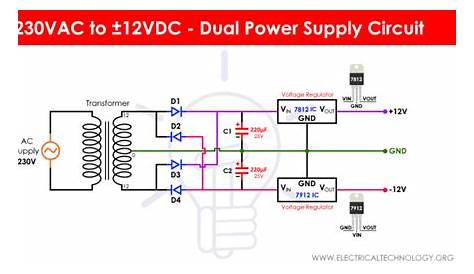 230vac to 9vdc converter circuit diagram