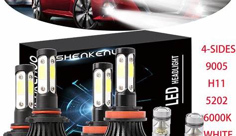 4Side 9005 H11 5202 LED Headlight + Fog Light Bulb Kit For Chevy Tahoe