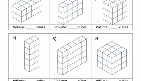 volume of blocks worksheet