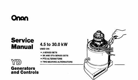 Onan YD Generators and Controls (4.5 to 30.0 kW) Service Repair Manual