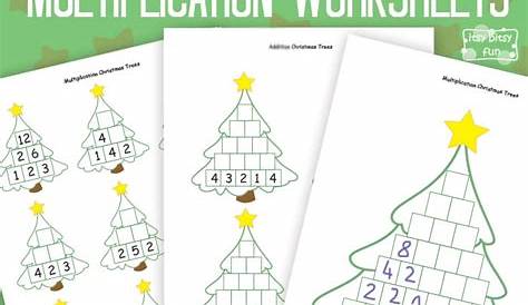 multiplication christmas worksheet