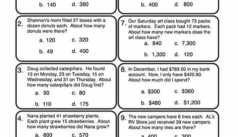 Estimation Multiple Choice Worksheet - Have Fun Teaching