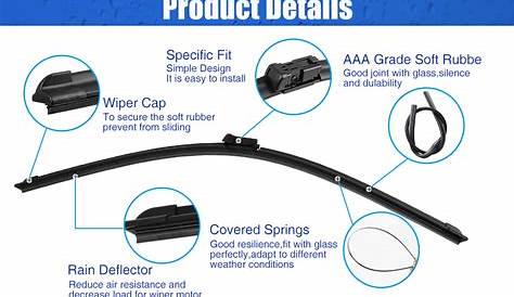 Amazon.com: X AUTOHAUX 24 in 17 in Front Windshield Wiper Blades for