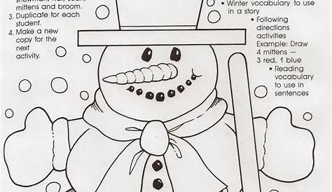 snowman worksheets kindergarten