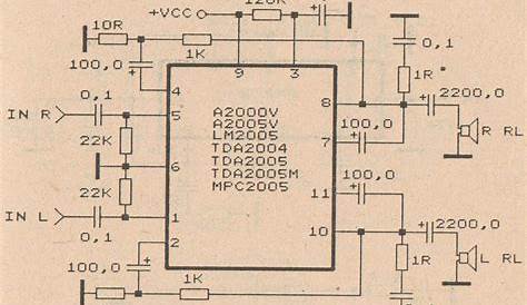 TDA2004 Audio Power Amplifier - Electronic Circuit