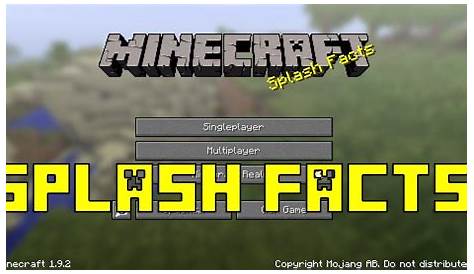 Minecraft - 10 Splash Text Facts You Might Not Know - YouTube