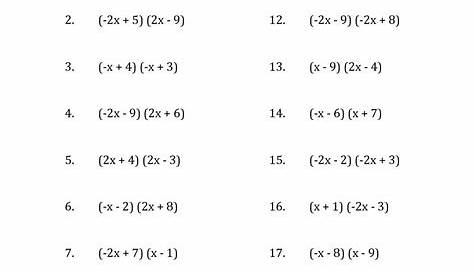 Factoring Polynomials Worksheet With Answers Algebra 2 — db-excel.com