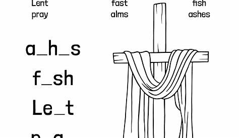 Catholic Spelling & Vocabulary Words Lent Worksheets - TheCatholicKid.com