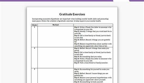gratitude exercise gratitude worksheets