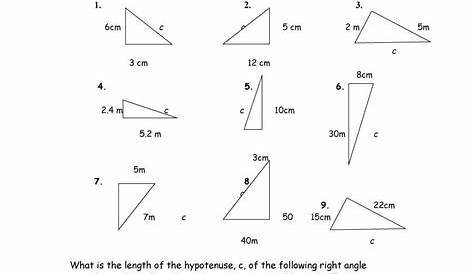 pythagorean theorem review worksheet