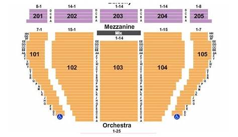 Crown Theatre Seating Map
