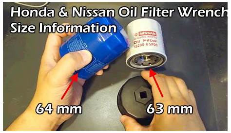 Honda & Nissan Oil Filter Wrench Size Information - YouTube